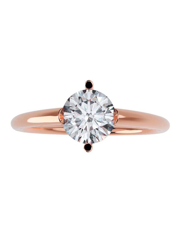 Anillo de Compromiso en Oro Rosa 14K con Circon... image number null