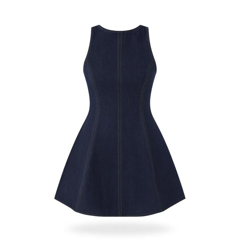 Vestido de mezclilla corte A image number null