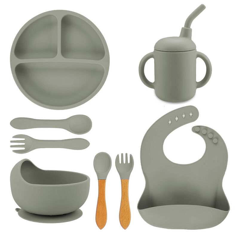 Juego de babero y accesorios de silicón Aquila ... image number null