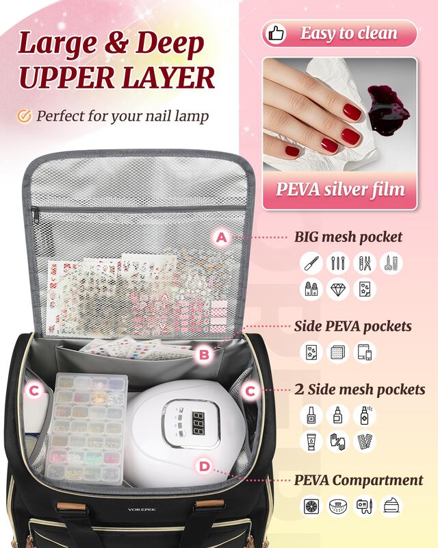 Funda Organizadora Para Esmaltes De U&ntilde;as, Mochi... image number null