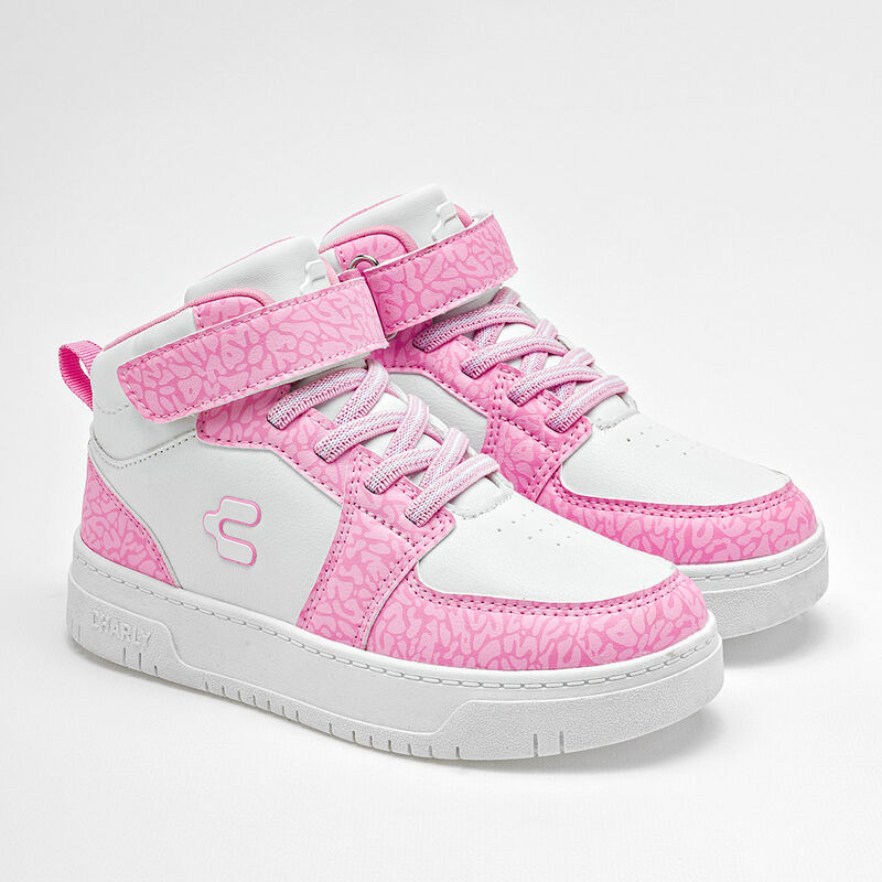 Charly Tenis urbano para niña. Blanco rosa, agu... image number null