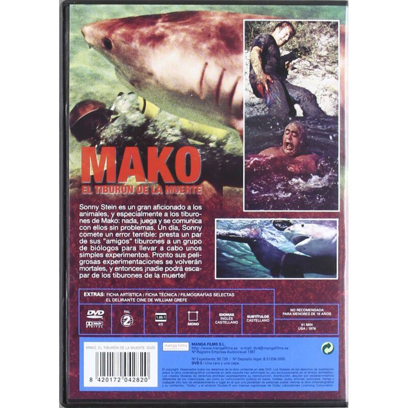 Mako: Las Mand&iacute;bulas De La Muerte (dvd) 1976 image number null