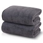Toallas De Ba&ntilde;o Tenstars Silk Con Dobladillo De 70 X 140 Cm, 2 Unidades, Color Gris Oscuro