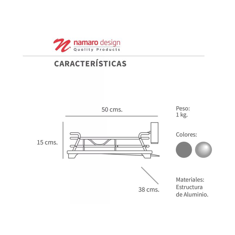 Escurridor De Cocina De Aluminio Oslo Namaro De... image number null