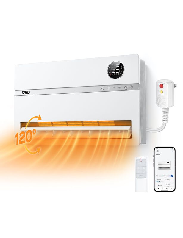 Calentador De Pared Dreo 1500w Para Ba&ntilde;o Con En... image number null
