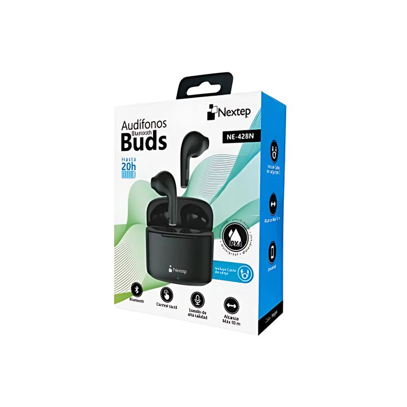 Aud&iacute;fonos Bluetooth Buds NE-428N Negro, Control... image number null