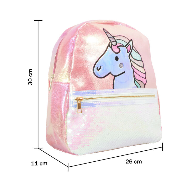 Mochila Para Ni&ntilde;a Infantil Unicornio Rosa Brill... image number null