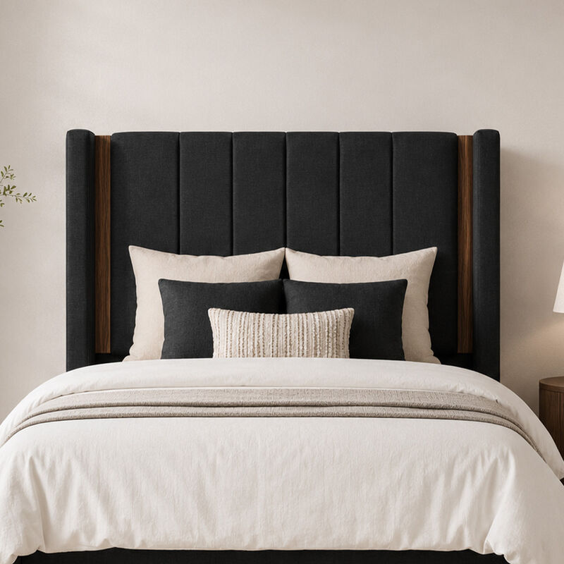 Cabecera Queen Size Dicasa Linz Negro image number null