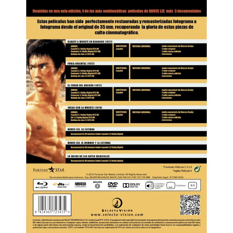 Bruce Lee. Blu-ray Pack 4 Bd + 3 Dvd Extra. [bl... image number null
