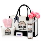 Set De Regalo Para Profesor De Matem&aacute;ticas &ndash; 8 Piezas (bolsa De Lona, Bolsa De Cosm&eacute;ticos, Vaso T&eacute;rmico, Calcetines De Peluche, Llavero, Tarjeta Y Caja) &ndash; Geiserailie