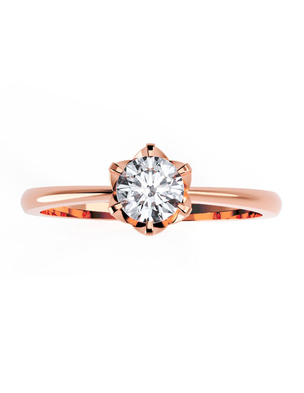 Anillo de Compromiso en Oro de 10K con Circonia... image number null