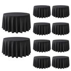 Manteles Redondos Dexbriz - Pack de 10 | Negro | 90 pulgadas