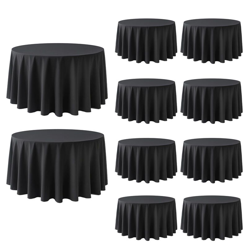 Manteles Redondos Dexbriz - Pack de 10 | Negro ... image number null