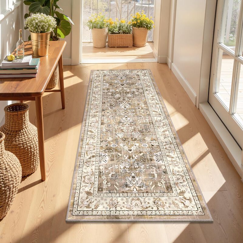 Alfombra Lokhom 61 cm X 152 cm Beige Lavable An... image number null