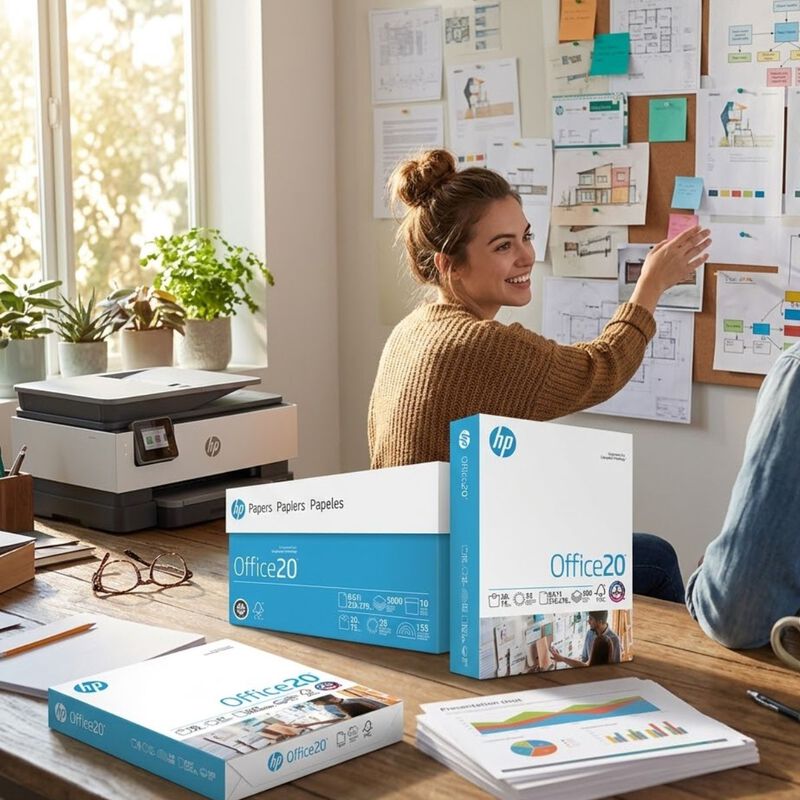 Papel Hp Office, Carta, 5000 Hojas Blanco 75g, ... image number null