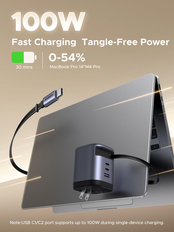 Cargador Ugreen Nexode 100w Usb C Retr&aacute;ctil De ... image number null