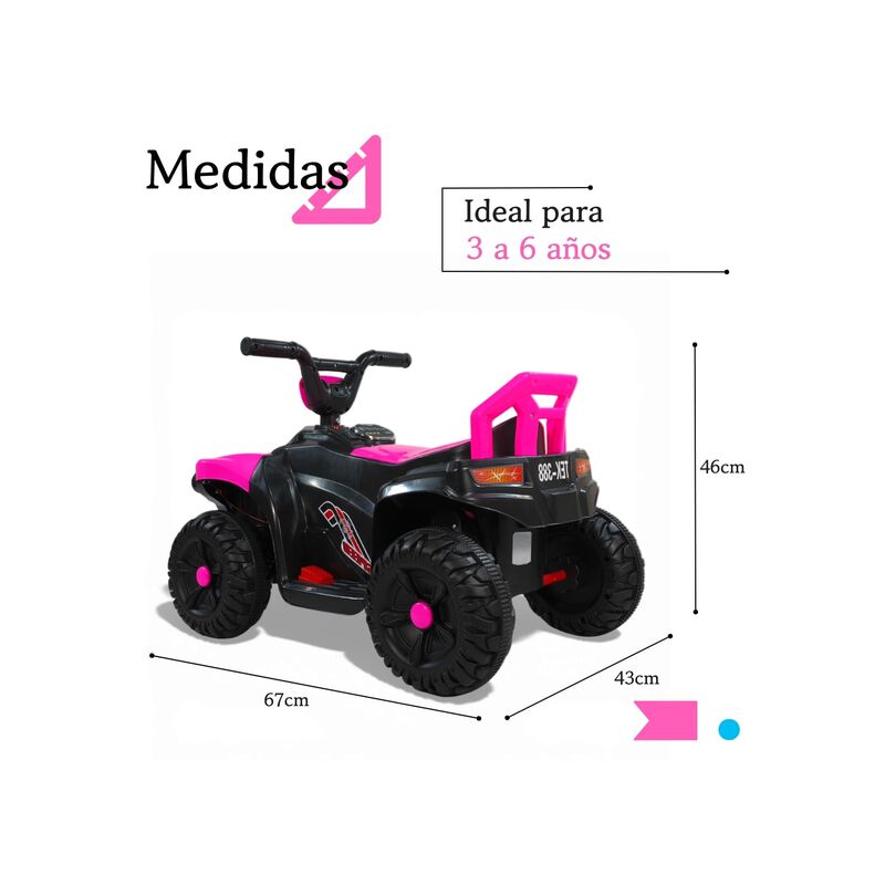 Carro Montable El&eacute;ctrico Moto Cuatrimoto Ni&ntilde;o T... image number null
