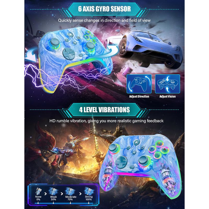 Controlador Inal&aacute;mbrico Zrzlmvp para Switch con... image number null