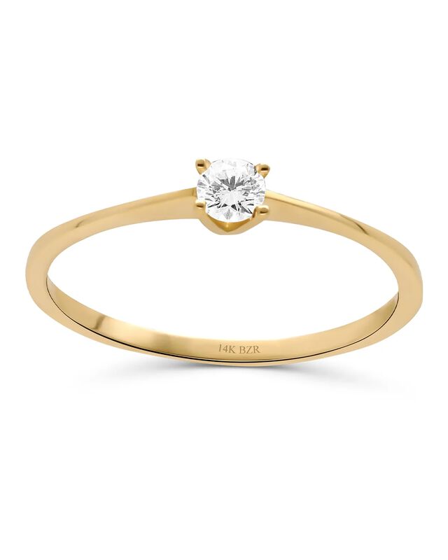 Solitario En Oro Amarillo De 14k Con 1 Brillant... image number null
