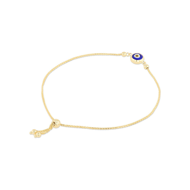 Pulsera De Oro Amarillo 14K Con Ojo Turco (23 C... image number null