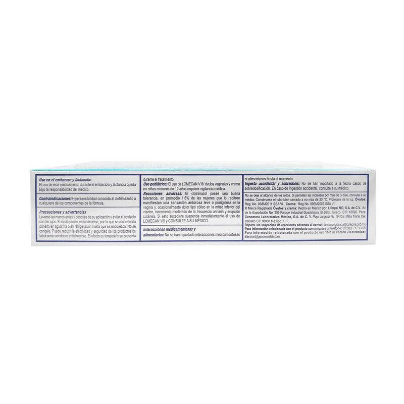Lomecan Dual Ovu + Crema 20g 20 G 3 &Oacute;vulo image number null