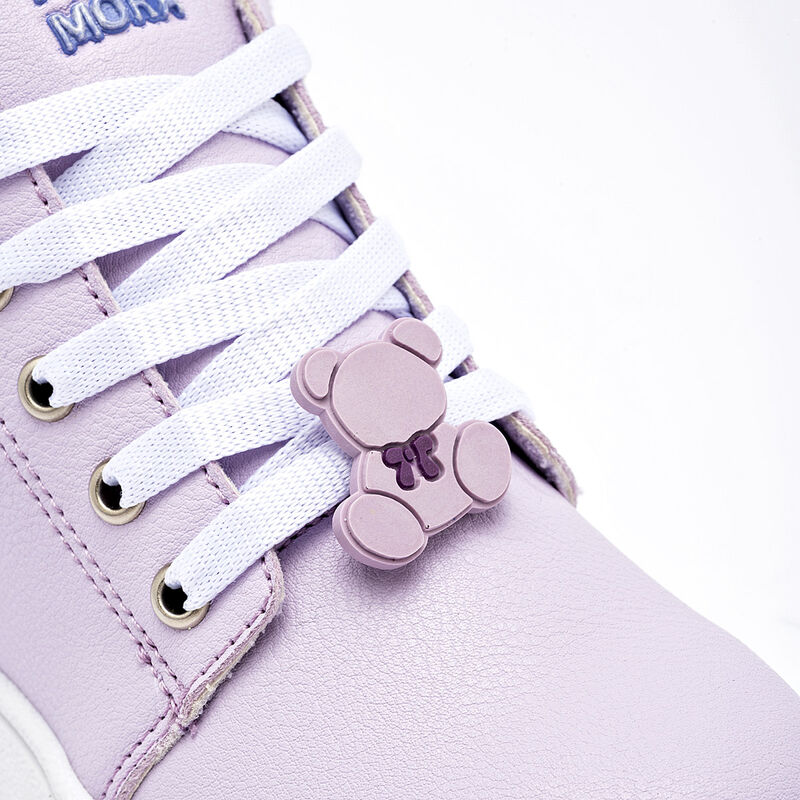 Moramora tenis para BEB&Eacute; lila plata cod 140660-... image number null