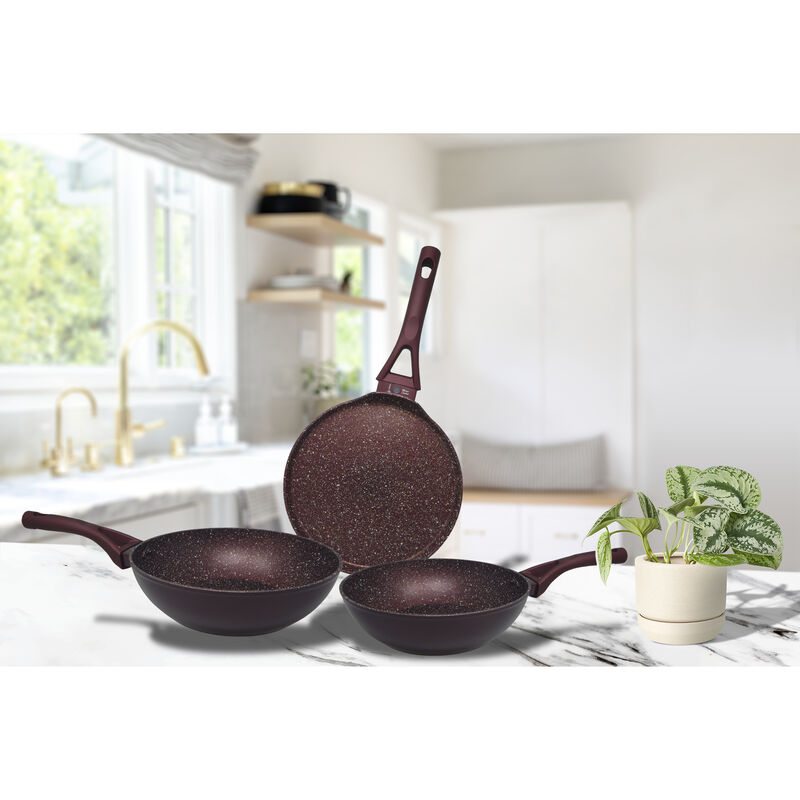 Set de 2 Woks Y Comal Alfa Aluminio Tinto image number null