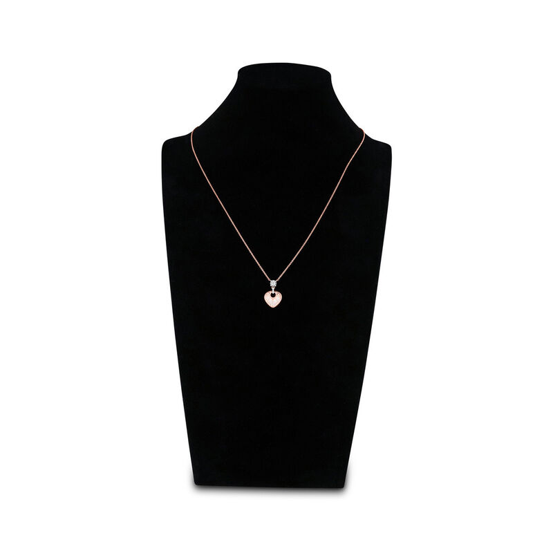 Gargantilla Coraz&oacute;n Oro Rosa Platinado 14k 6 Pt... image number null