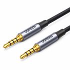 Cable Auxiliar 3.5mm 2m Microfono Nailon Aluminio Azul Ugreen