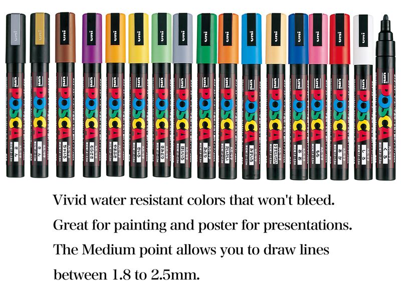 Marcador Posca Pc-5m &ndash; Set De 29 Colores image number null