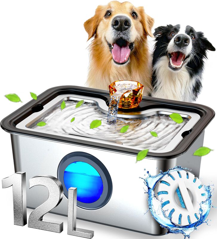 Fuente De Agua Para Perros Furryplanet 12 l Ss3... image number null