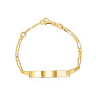 Esclava Oro Amarillo 10k 3x1 De 14 Cm Fina Y Luz Bizzarro