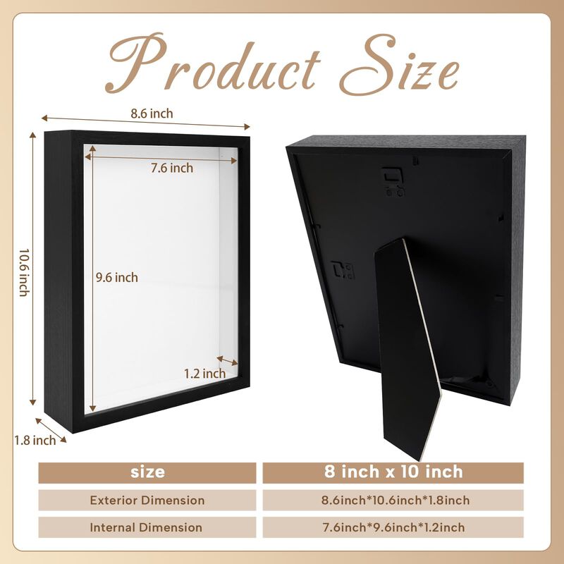 Caja De Sombra Sel Natural 22 &times; 27 cm, Juego De... image number null