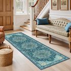 Alfombra De &Aacute;rea Amada Homefurnishing 122 cm Azul Petr&oacute;leo Lavable