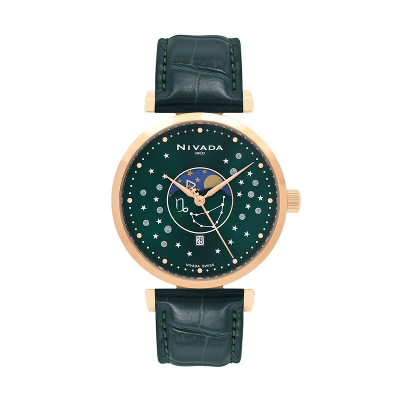 Reloj Nivada Zodiaco Oro Rosa/Piel Carátula Ver... image number null