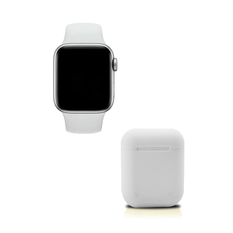 Kit smartwatch t500 y audífonos twins blanco image number null