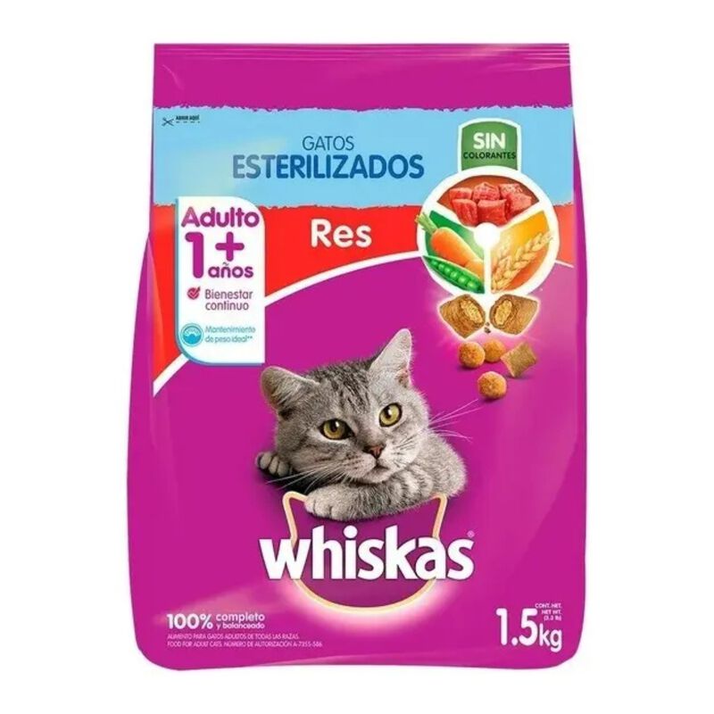 Alimento Para Gato Whiskas Adulto Esterilizados... image number null