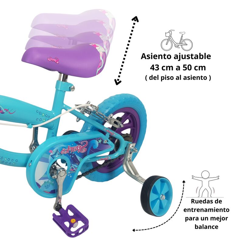 Bicicleta Rodada 12 Unibike Spark Con Ruedas De... image number null