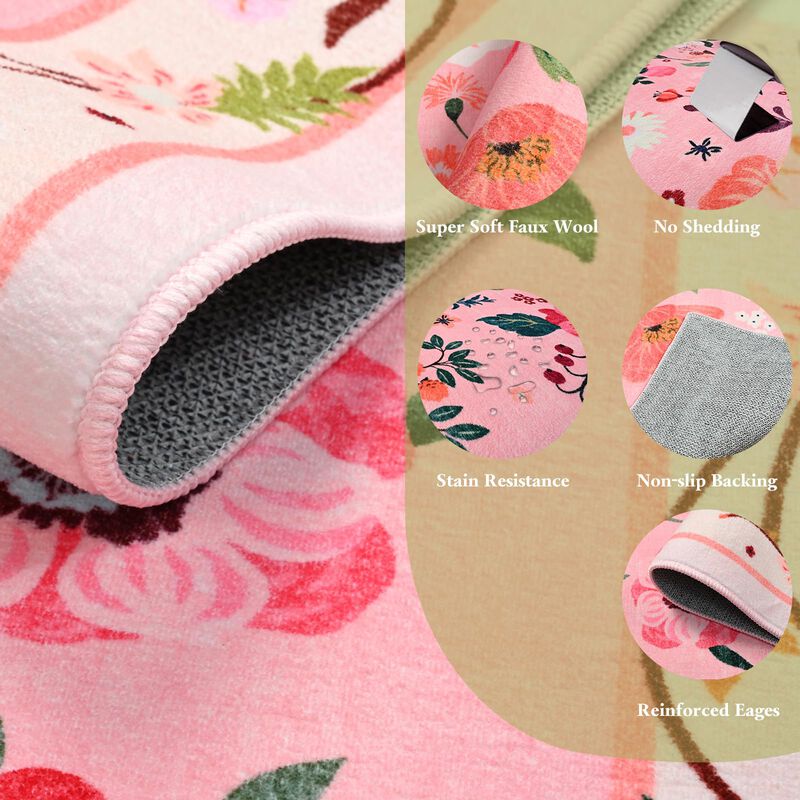 Alfombra Terrug Floral 183 cm X 274 cm Rosa Lav... image number null