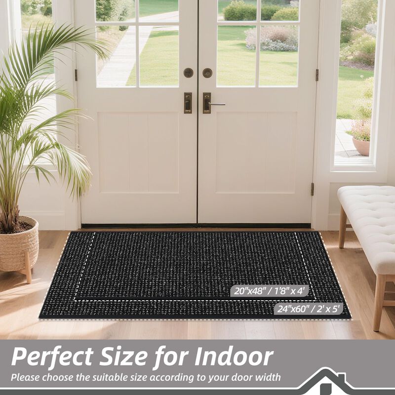 Alfombra Beqhause 51 cm X 122 cm Negra Lavable ... image number null