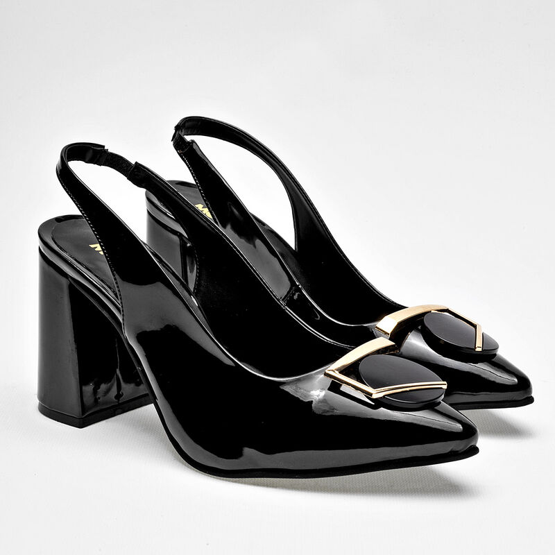 Moramora Zapatilla para mujer negro charol image number null