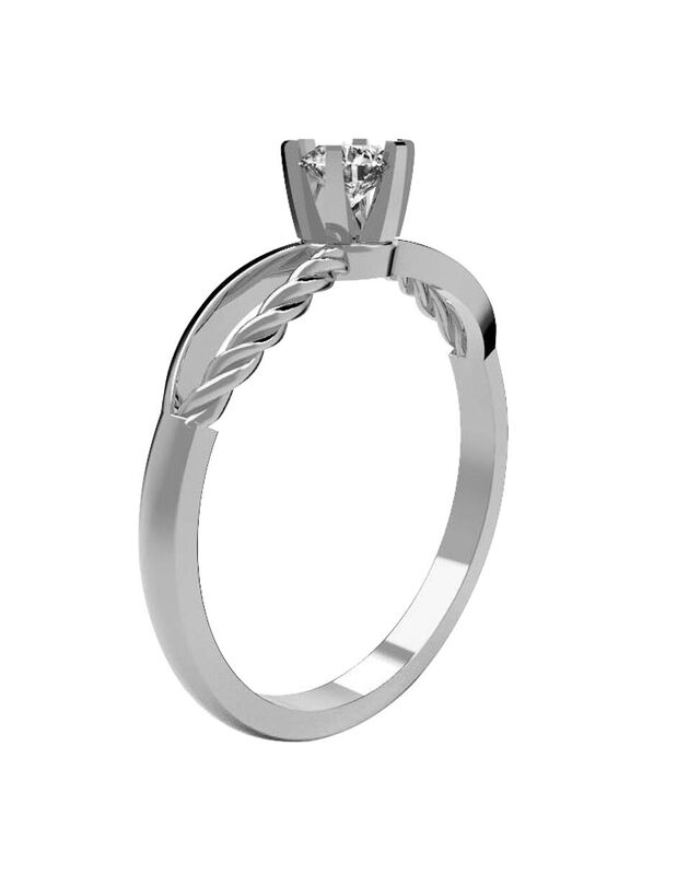 Anillo de Compromiso de 14K con Diamante de Lab... image number null