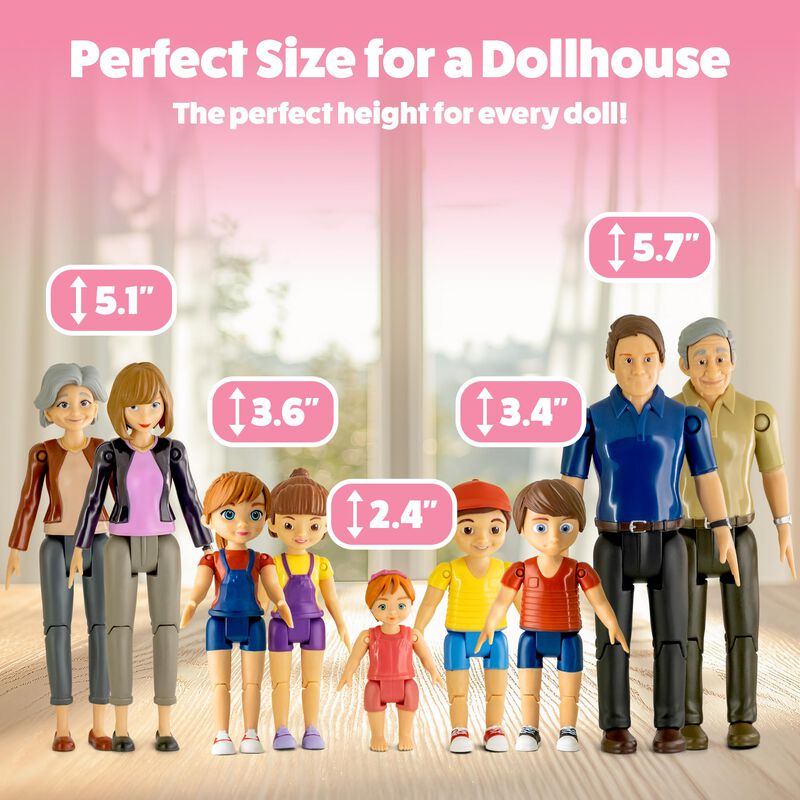 Set Tomleon De Dollhouse People Play Con 9 Figu... image number null