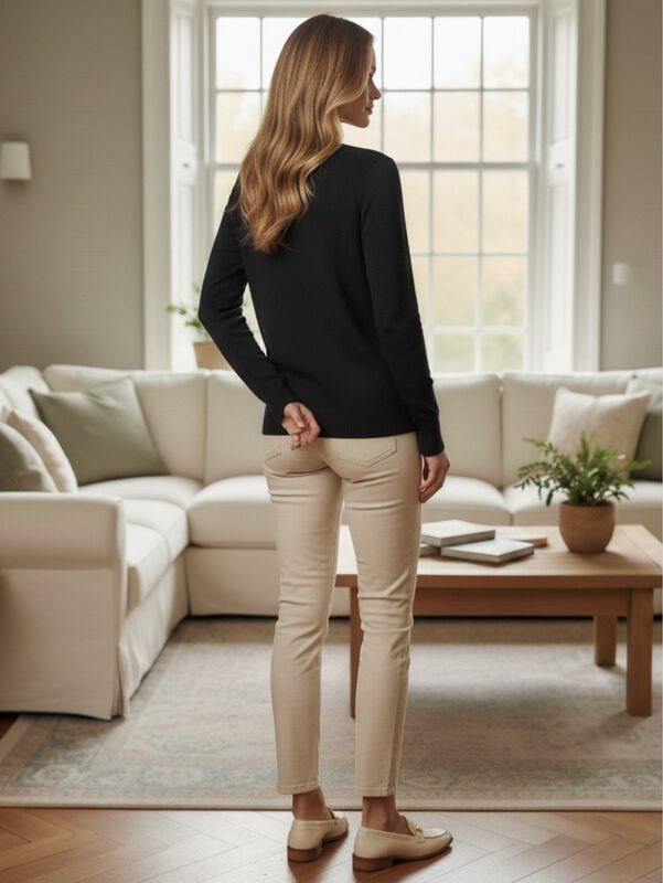 Sueter Mujer De Cuello Alto Y Cierre Sueteres S... image number null