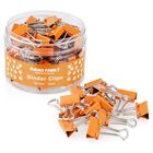 Clips De Sujeci&oacute;n Fudao Family 19 mm Naranja - Pack De 50