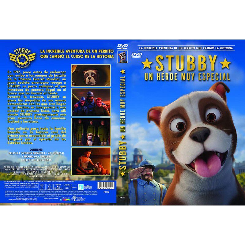Stubby, Un H&eacute;roe Muy Especial [dvd] (2018) Sgt.... image number null
