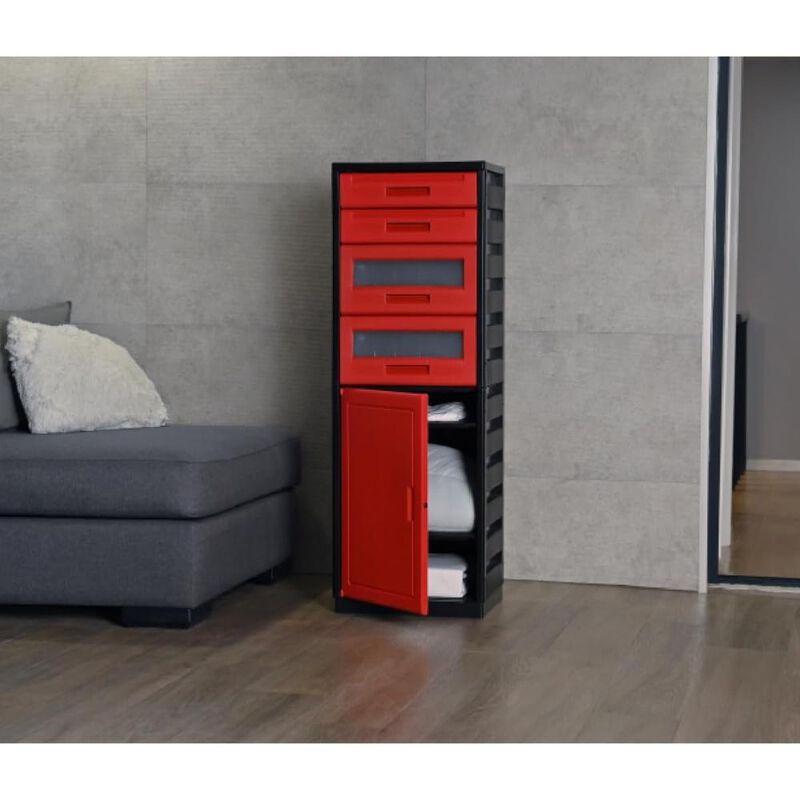 Organizador Almacenamiento 4 cajones y puerta r... image number null