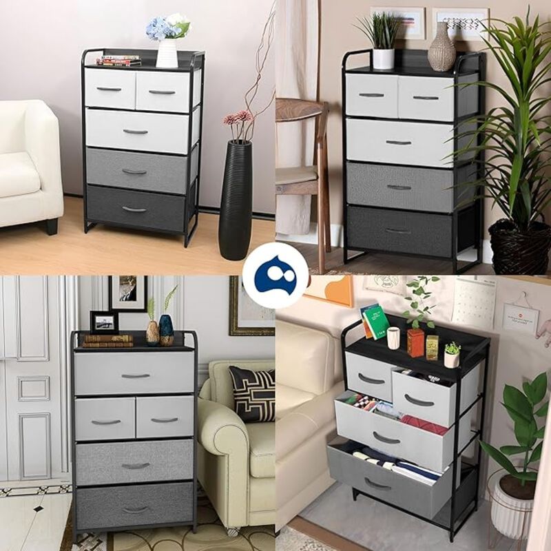 Cajonera con 5 Cajones, 4 Niveles y 1 Repisa pa... image number null