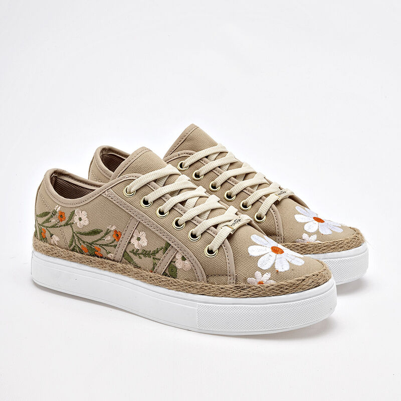 Mora Tierra Tenis urbano para mujer beige multi... image number null