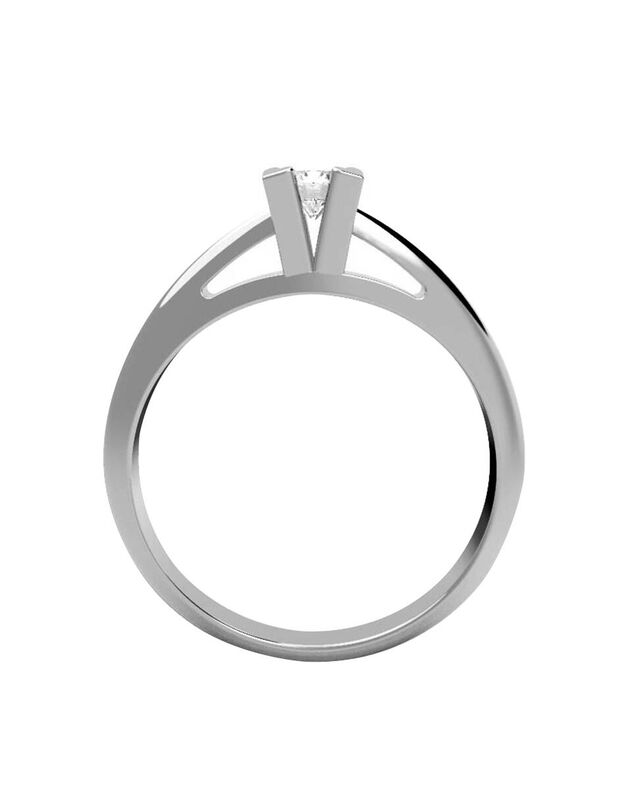 Anillo de Compromiso de 14K con Circonia Talla ... image number null